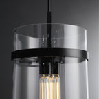 12 Inch Cylinder Glass Pendant Light - Ravelle