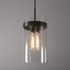 12 Inch Cylinder Glass Pendant Light - Ravelle