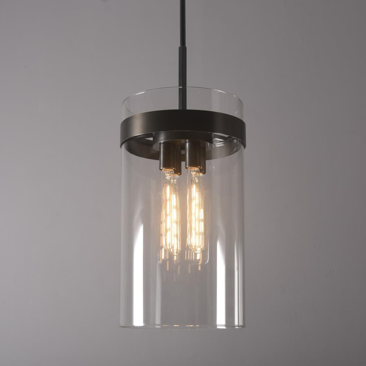 12 Inch Cylinder Glass Pendant Light - Ravelle