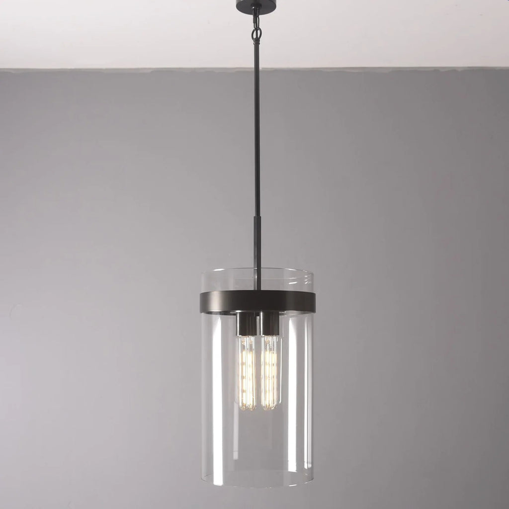 12 Inch Cylinder Glass Pendant Light - Ravelle