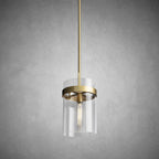 8 Inch Cylindrical Glass Pendant Light - Ravelle