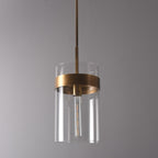 8 Zoll zylindrische Glas-Pendelleuchte - Ravelle