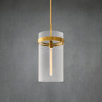 10 Inch Cylindrical Glass Pendant Light - Ravelle