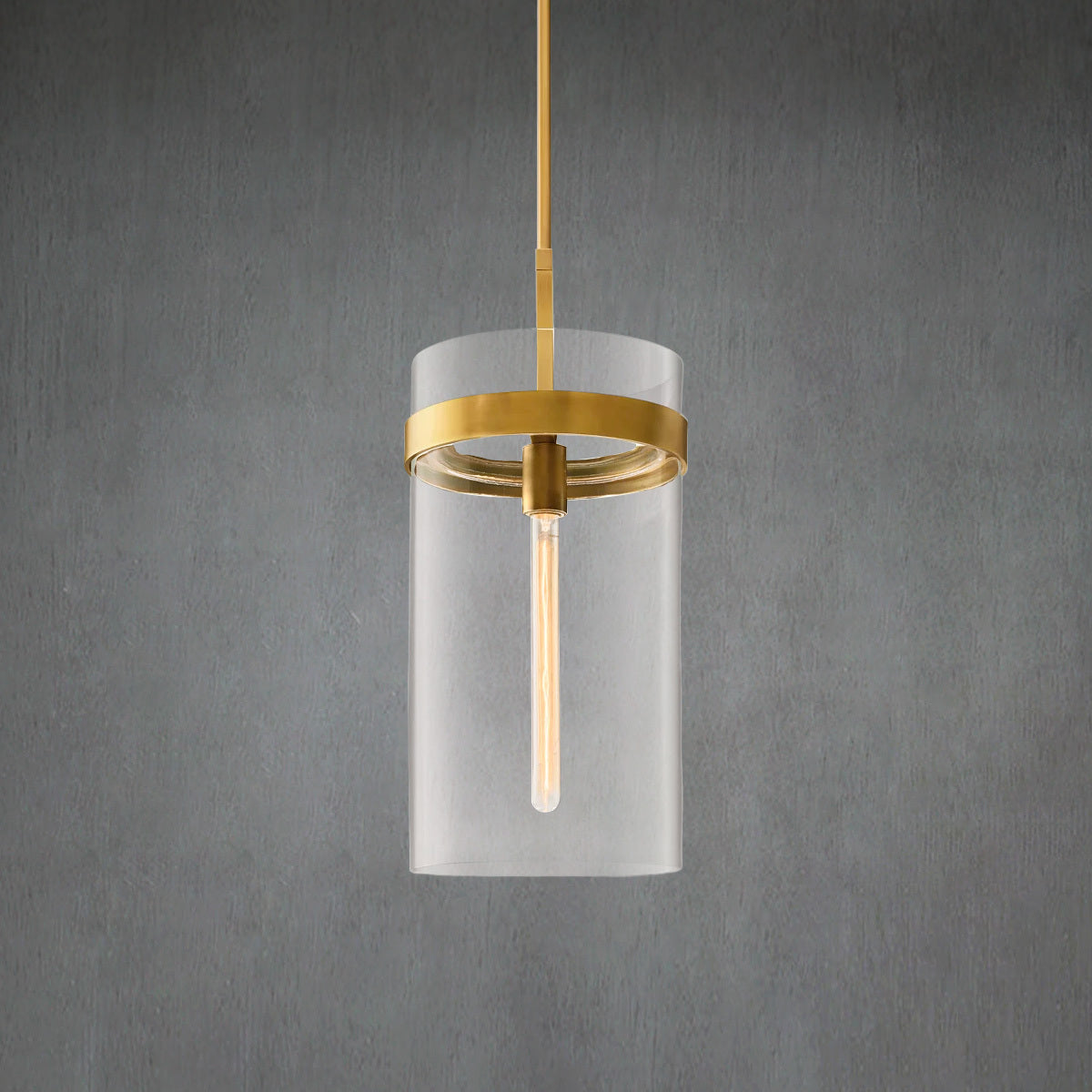 10 Inch Cylindrical Glass Pendant Light - Ravelle