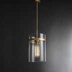 12 Inch Cylindrical Glass Pendant Light - Ravelle