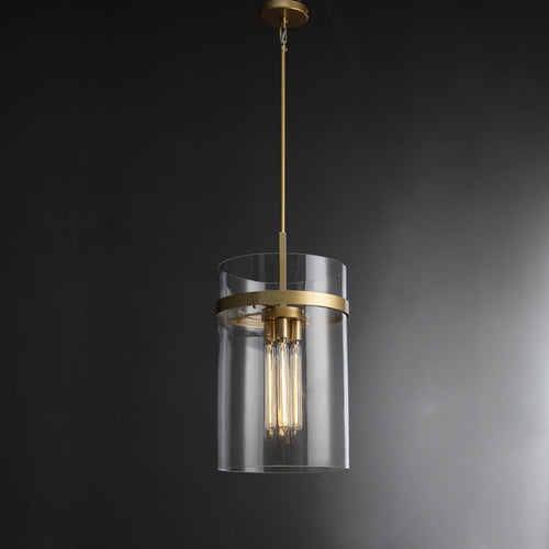 12 Inch Cylinder Glass Pendant Light - Ravelle