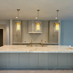 12 Inch Cylindrical Glass Pendant Light - Ravelle