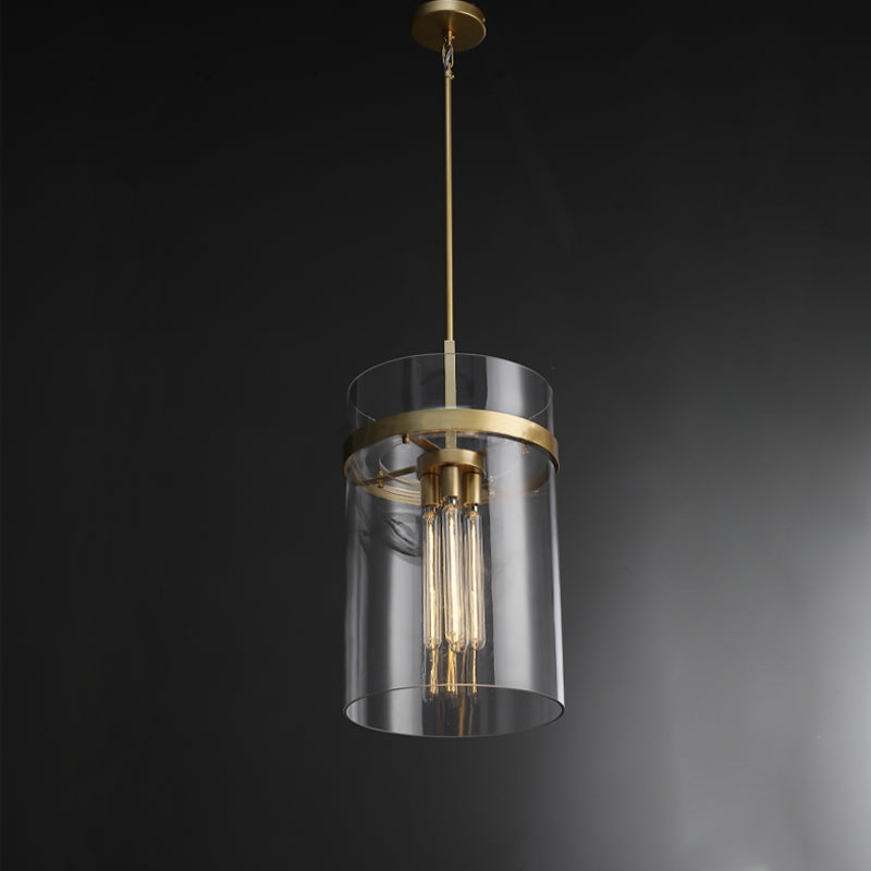 12 Inch Cylindrical Glass Pendant Light - Ravelle