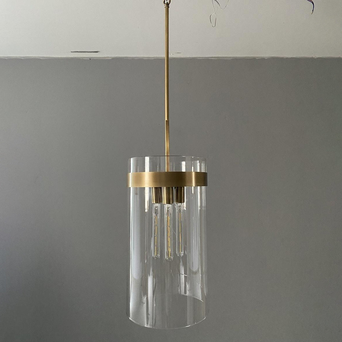 12 Inch Cylinder Glass Pendant Light - Ravelle