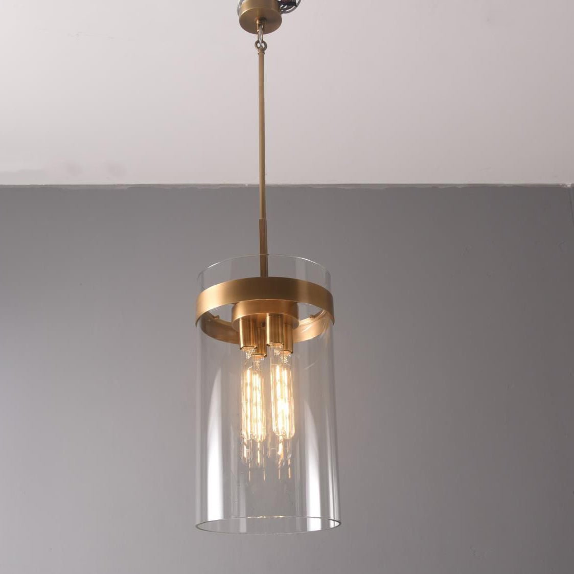 12 Inch Cylinder Glass Pendant Light - Ravelle