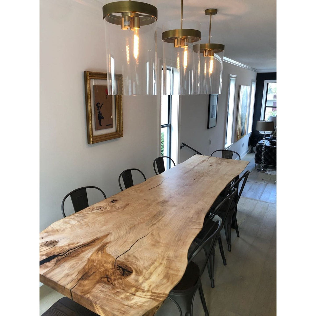 12 Inch Cylindrical Glass Pendant Light - Ravelle