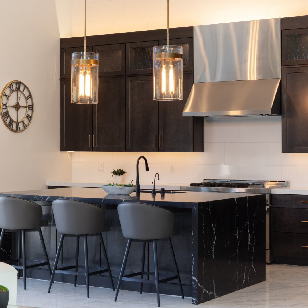 12 Inch Cylinder Glass Pendant Light - Ravelle