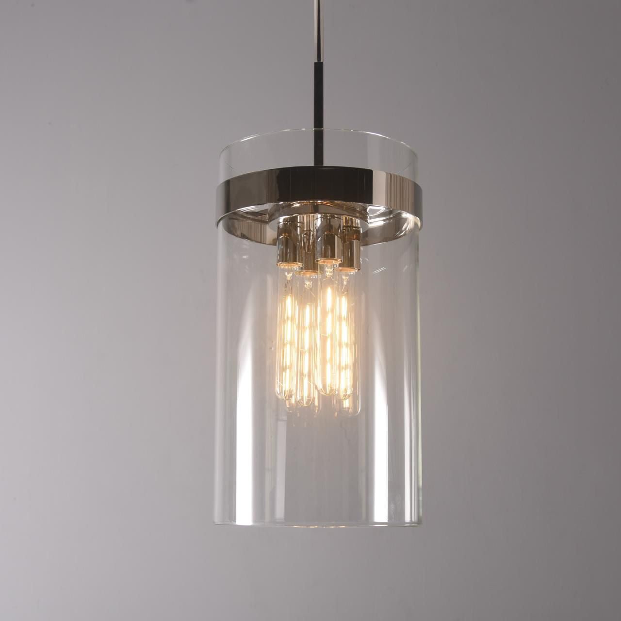 12 Inch Cylindrical Glass Pendant Light - Ravelle