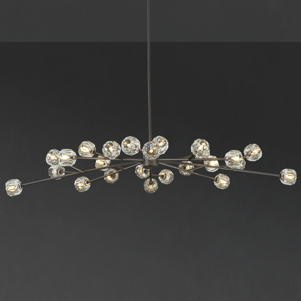 72 Inch Crystal Arm Oval Chandelier – Boule