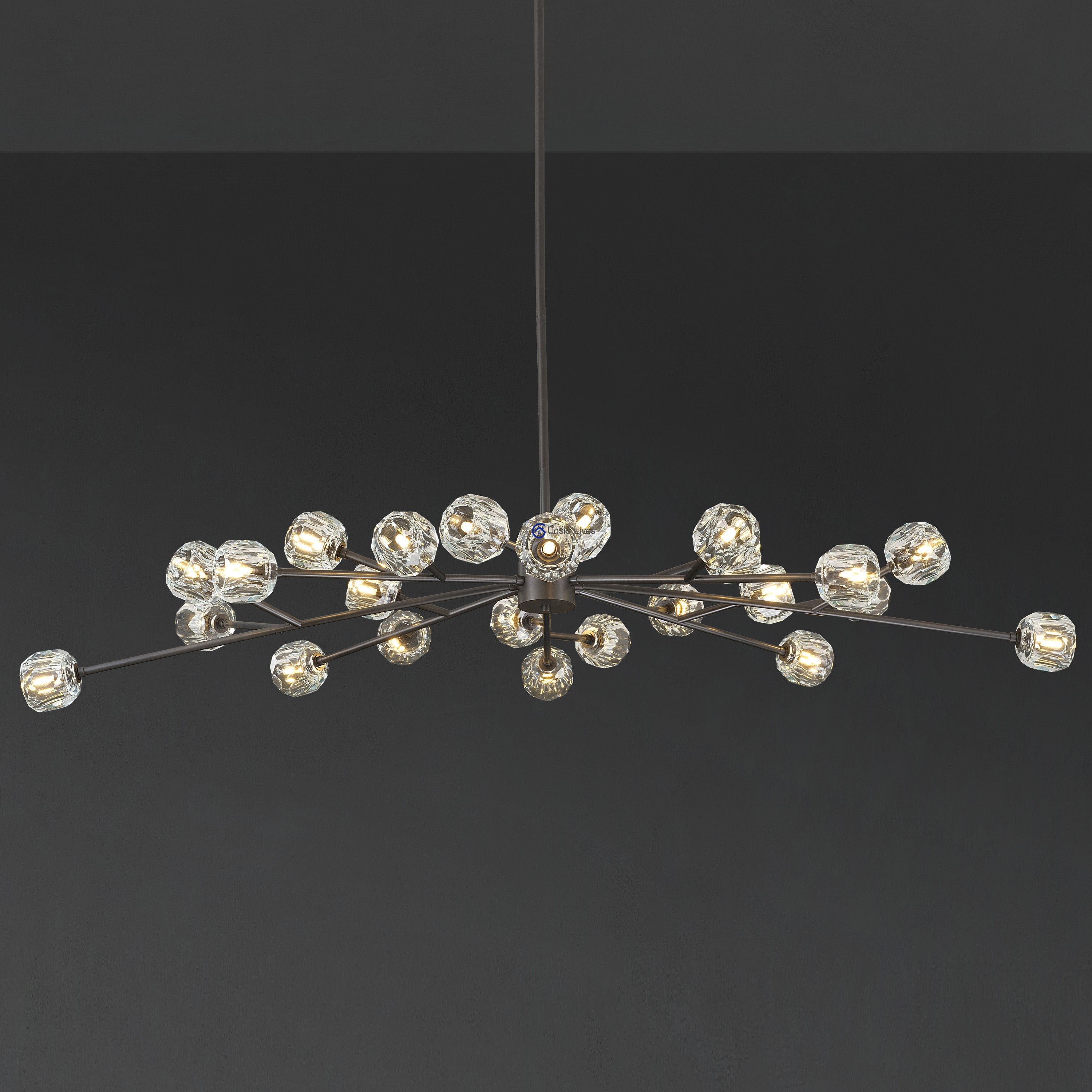 72 Inch Crystal Arm Oval Chandelier – Boule