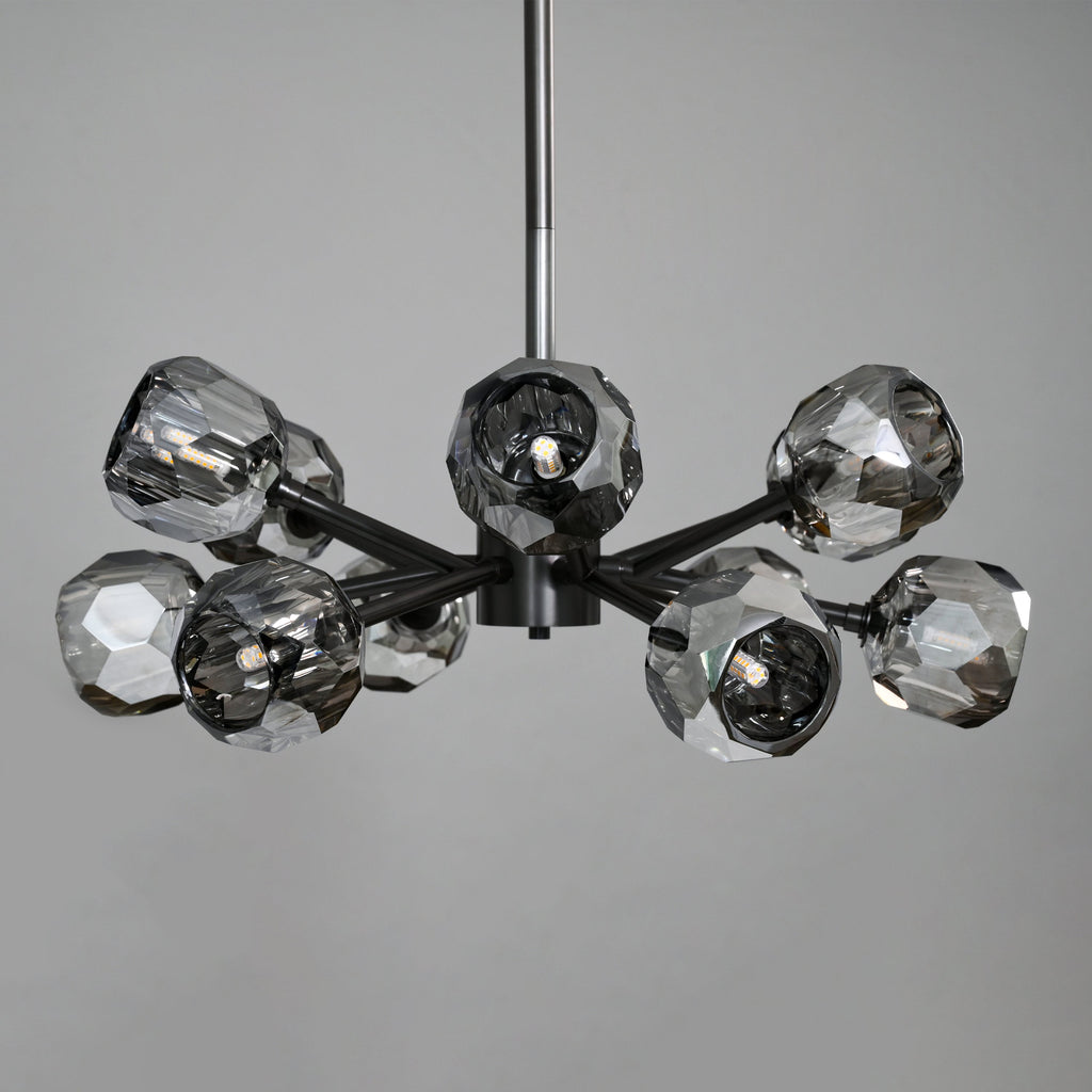 24 Inch Smoked Crystal Sputnik Sphere Chandelier – Boule