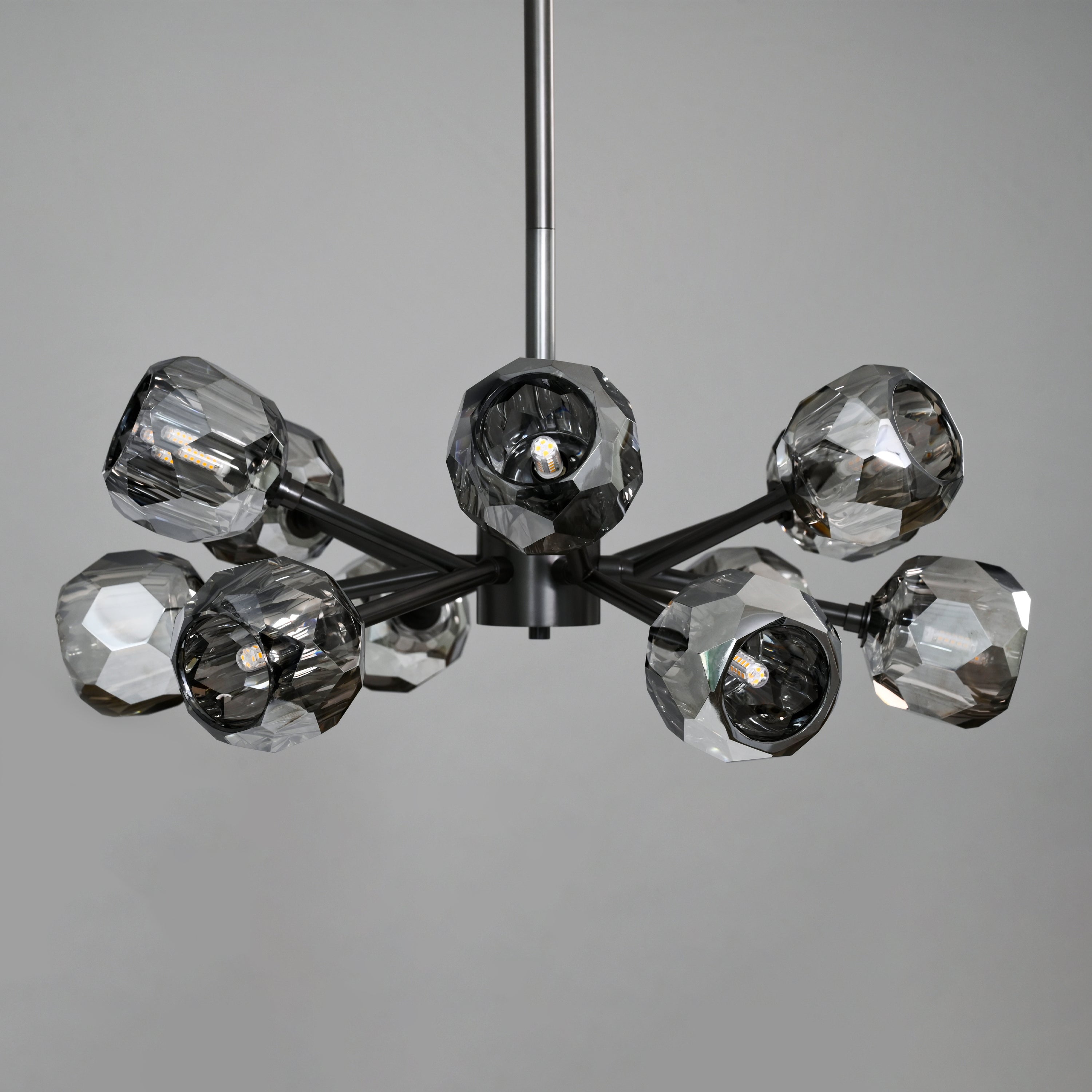 24 Inch Smoked Crystal Sputnik Sphere Chandelier – Boule