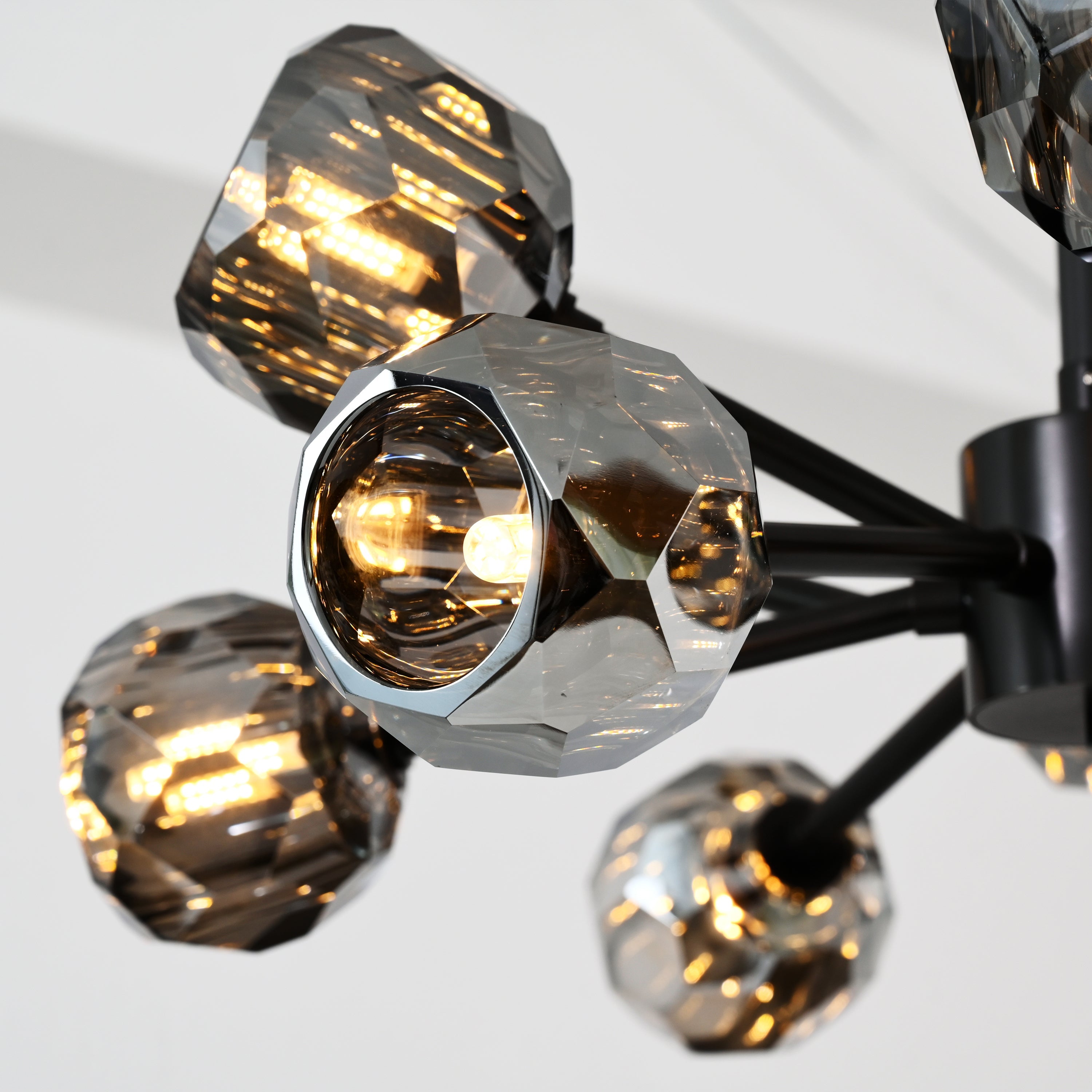 24 Inch Sputnik Smoked Crystal Globe Chandelier – Boule