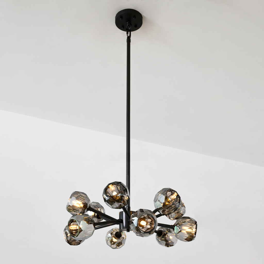 24 Inch Smoked Crystal Sputnik Sphere Chandelier – Boule