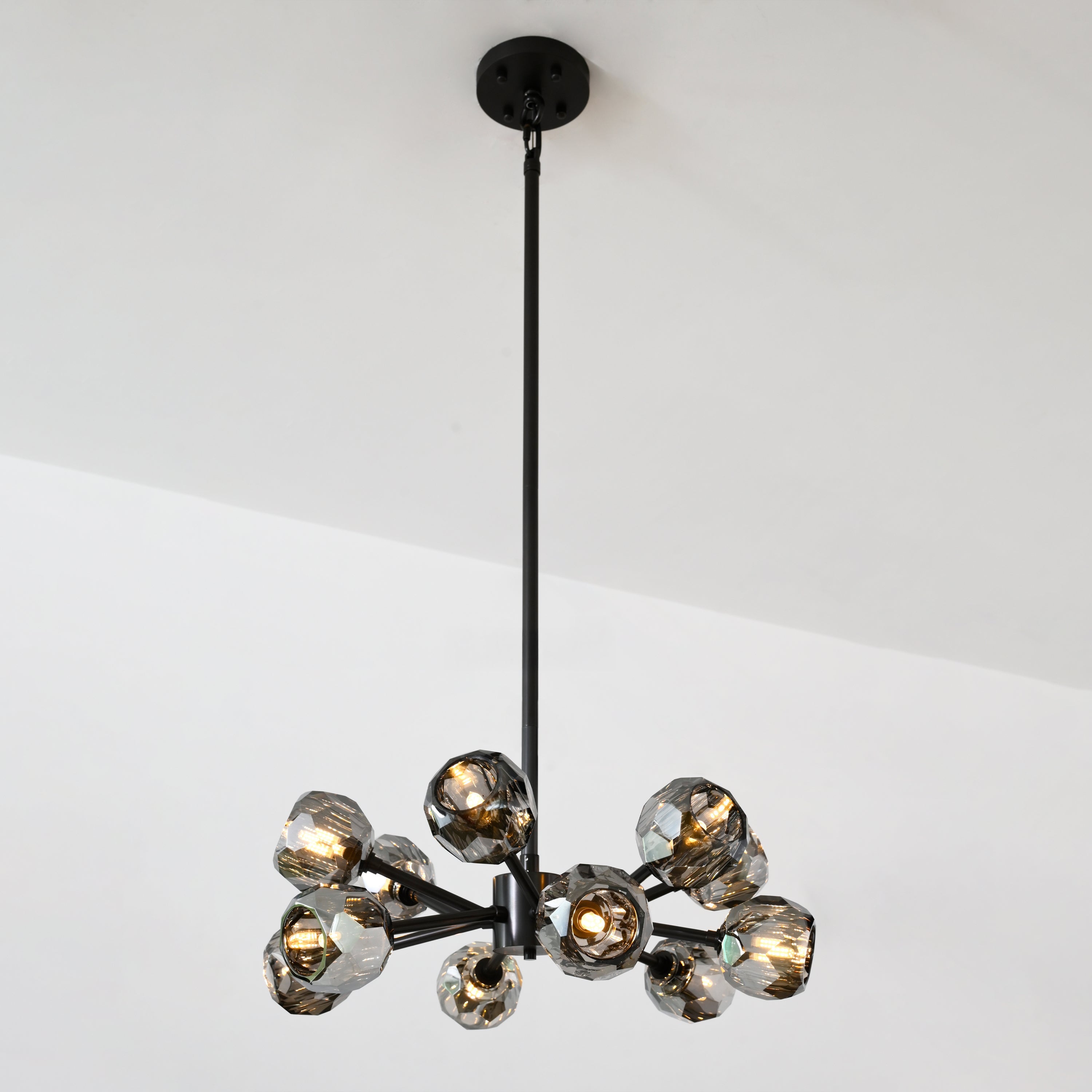 24 Inch Smoked Crystal Sputnik Sphere Chandelier – Boule