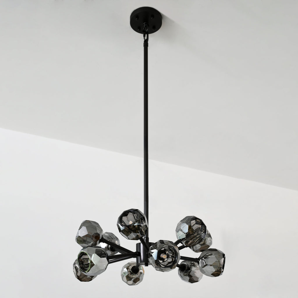 24 Inch Smoked Crystal Sputnik Sphere Chandelier – Boule