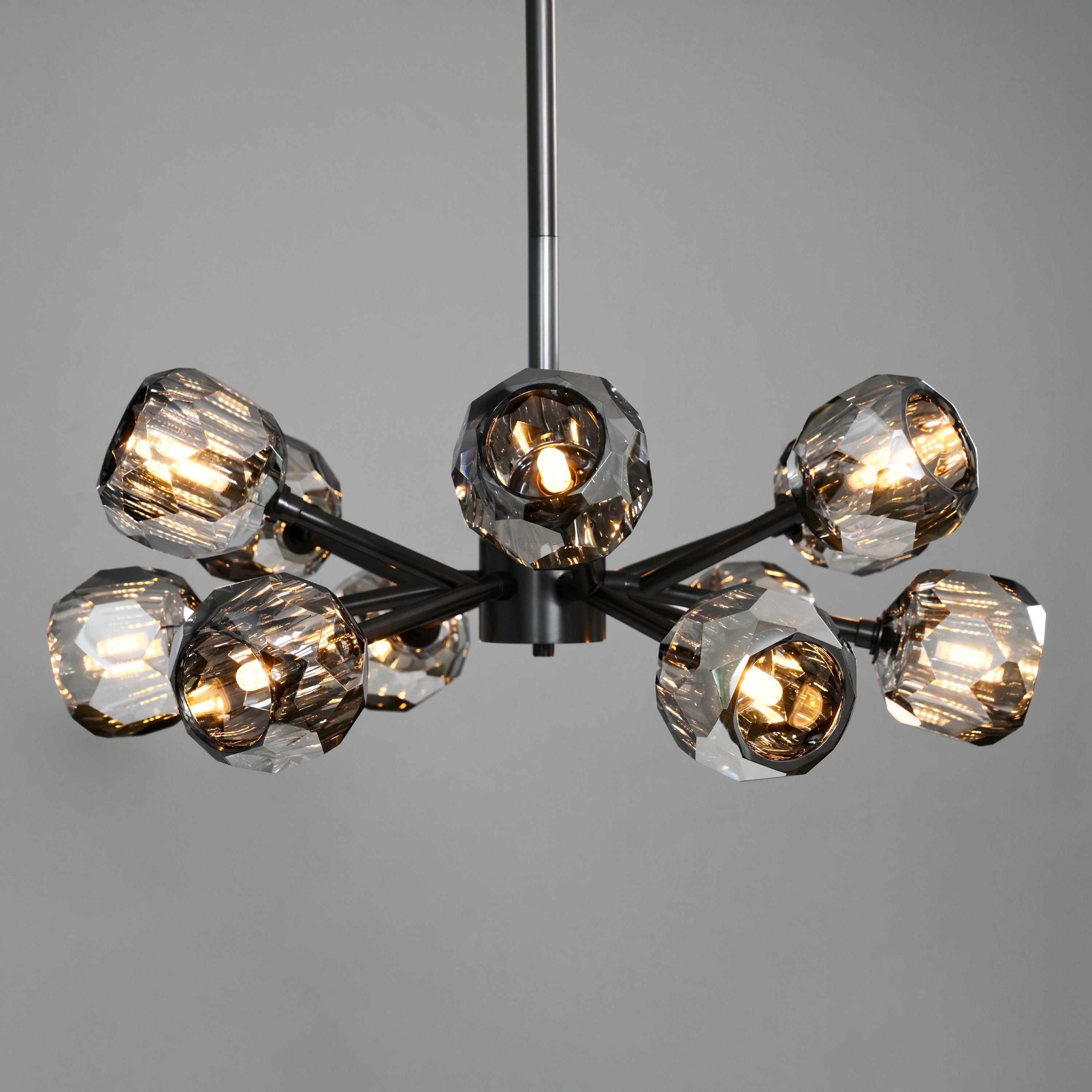24 Inch Smoked Crystal Sputnik Sphere Chandelier – Boule