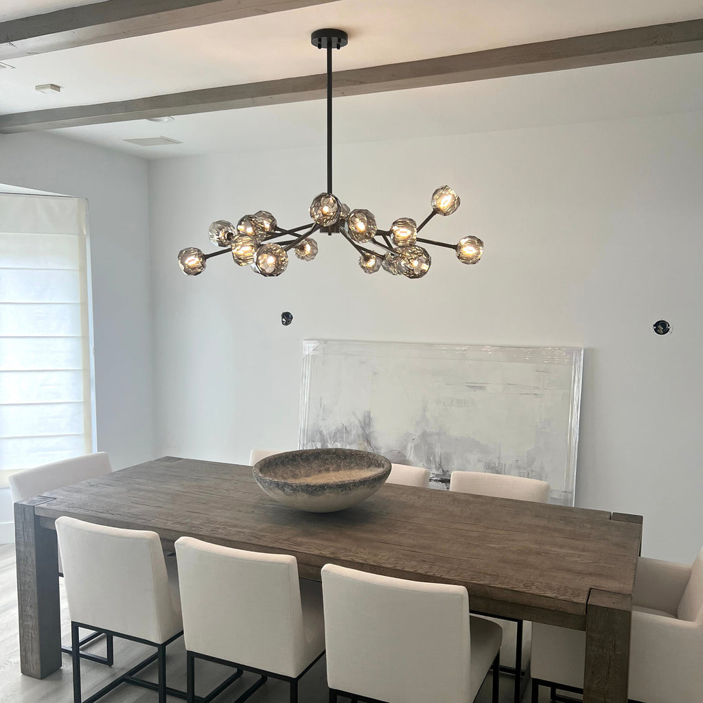 48 Inch Smoked Crystal Sputnik Sphere Chandelier – Boule