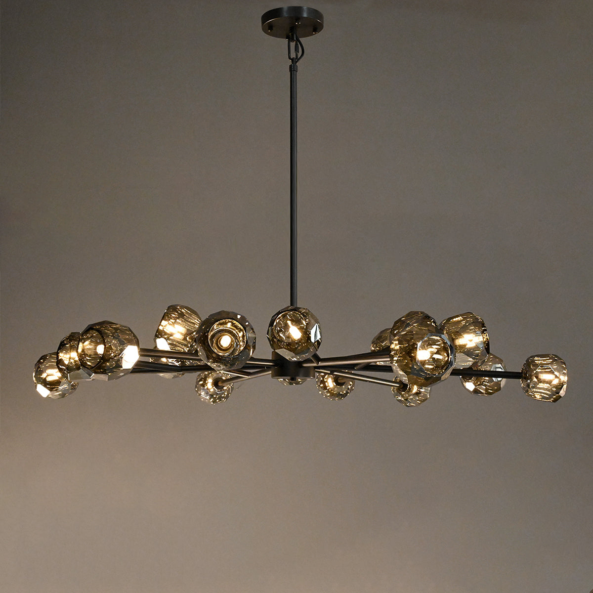 48 Inch Smoked Crystal Sputnik Sphere Chandelier – Boule