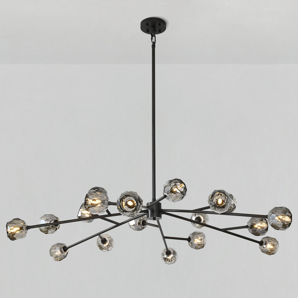 60 Inch Smoked Crystal Sputnik Sphere Chandelier – Boule