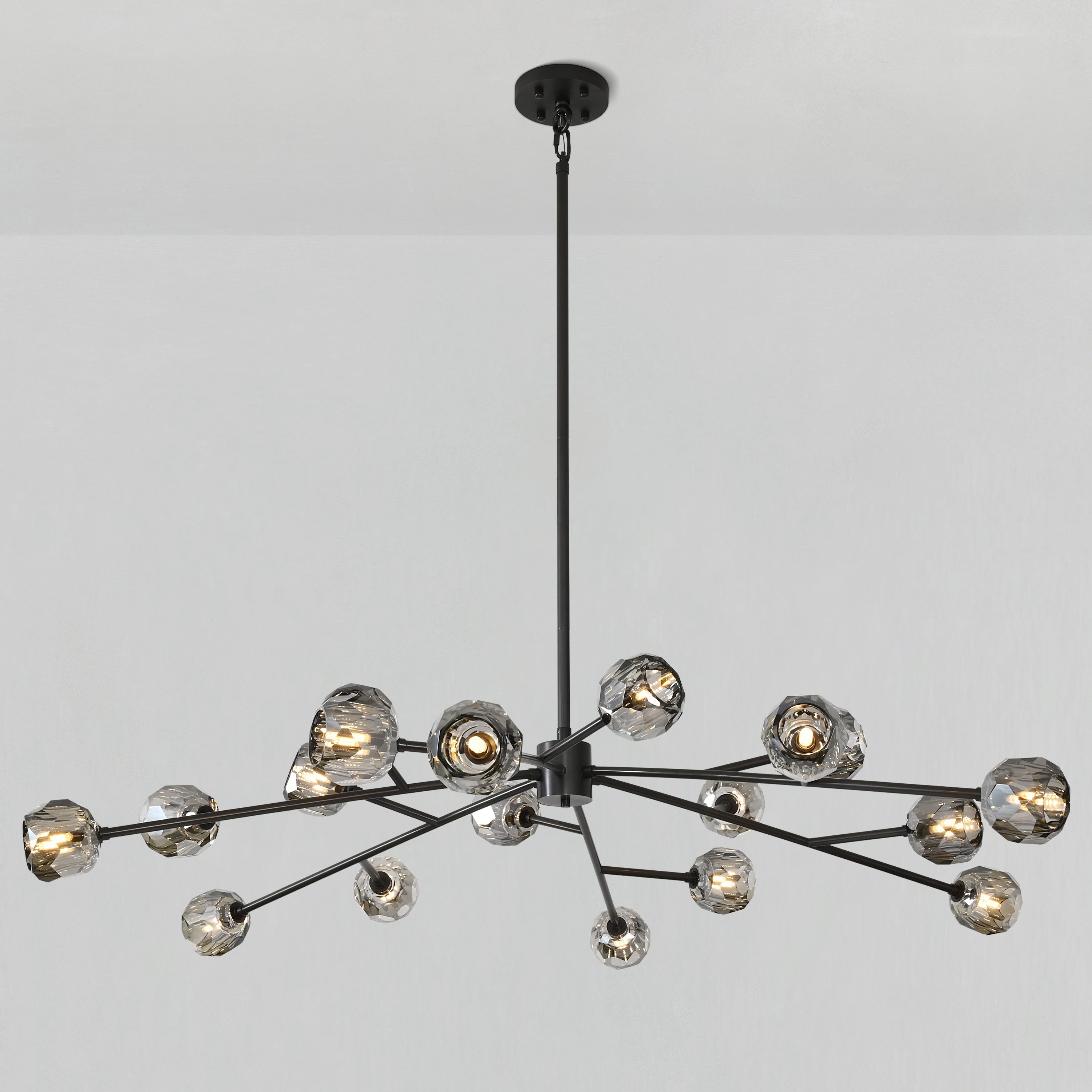 60 Inch Smoked Crystal Sputnik Sphere Chandelier – Boule