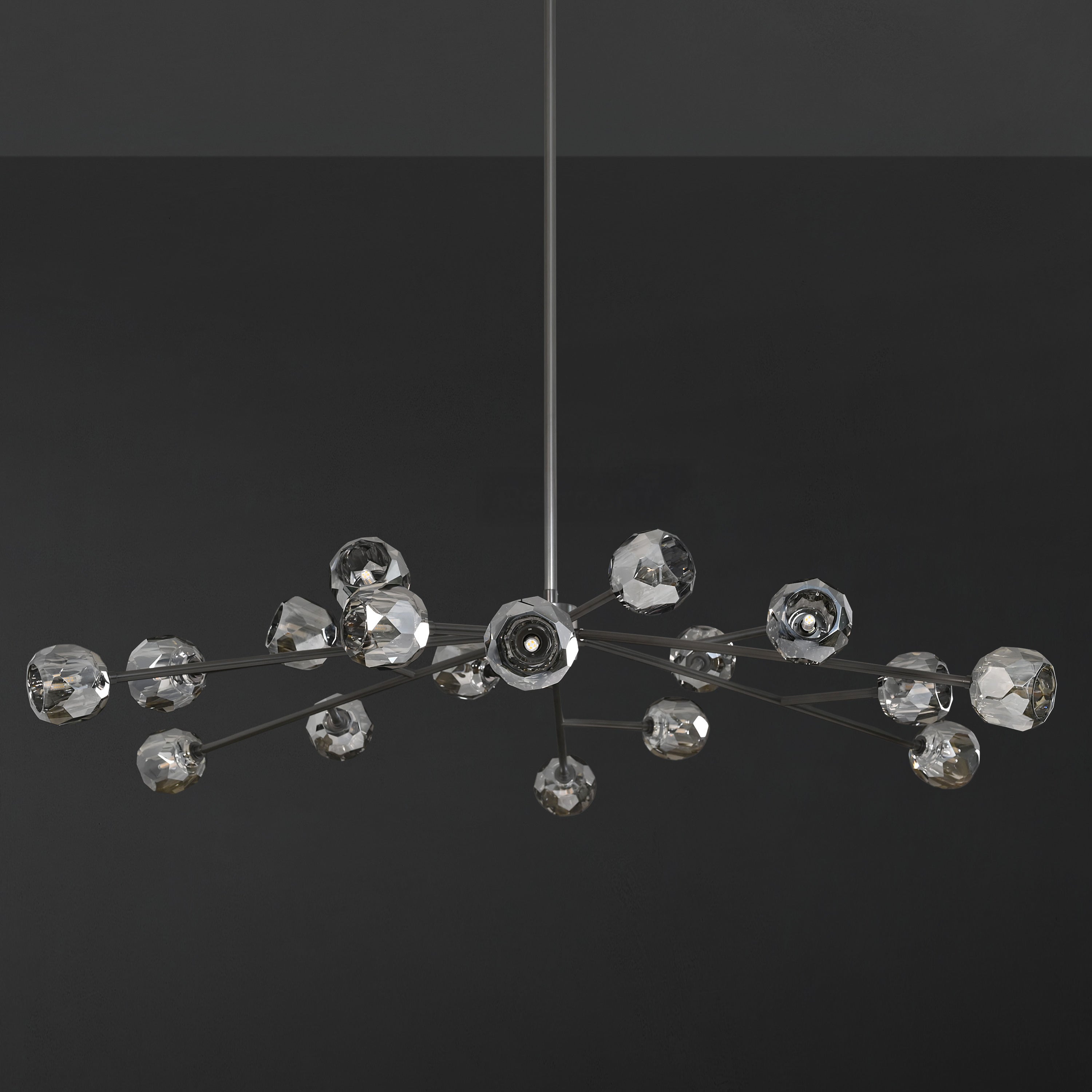 60 Inch Smoked Crystal Sputnik Sphere Chandelier – Boule