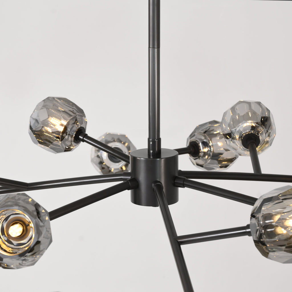 60 Inch Smoked Crystal Sputnik Sphere Chandelier – Boule