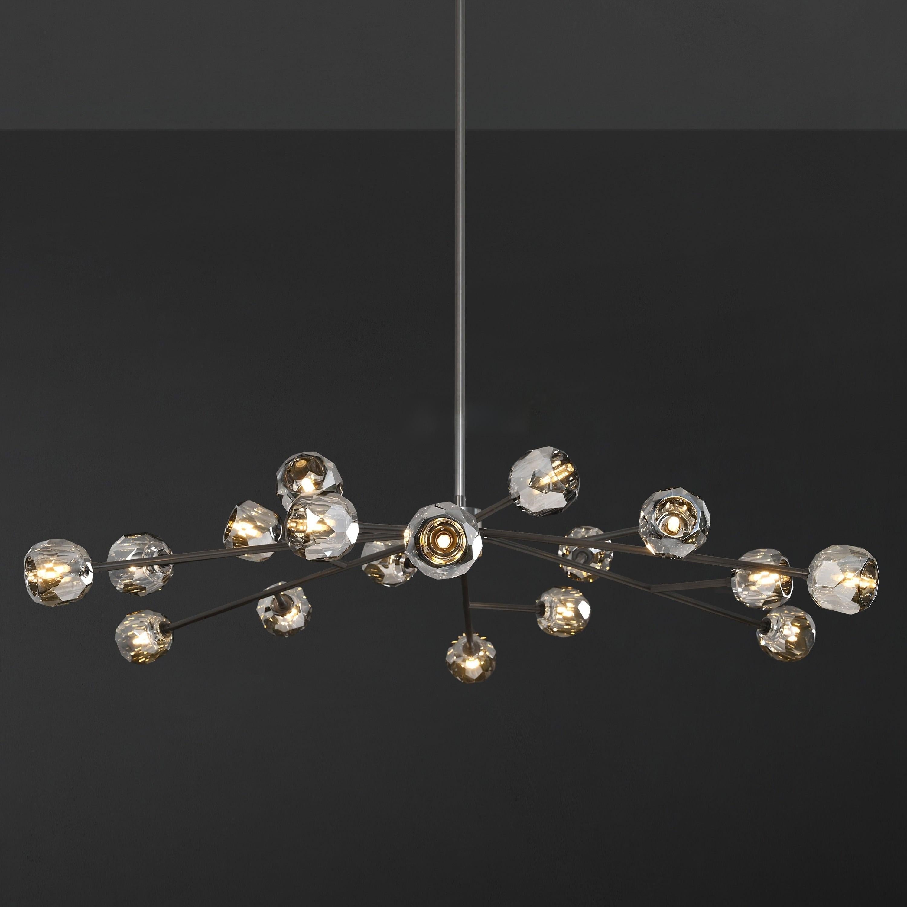 60 Inch Smoked Crystal Sputnik Sphere Chandelier – Boule
