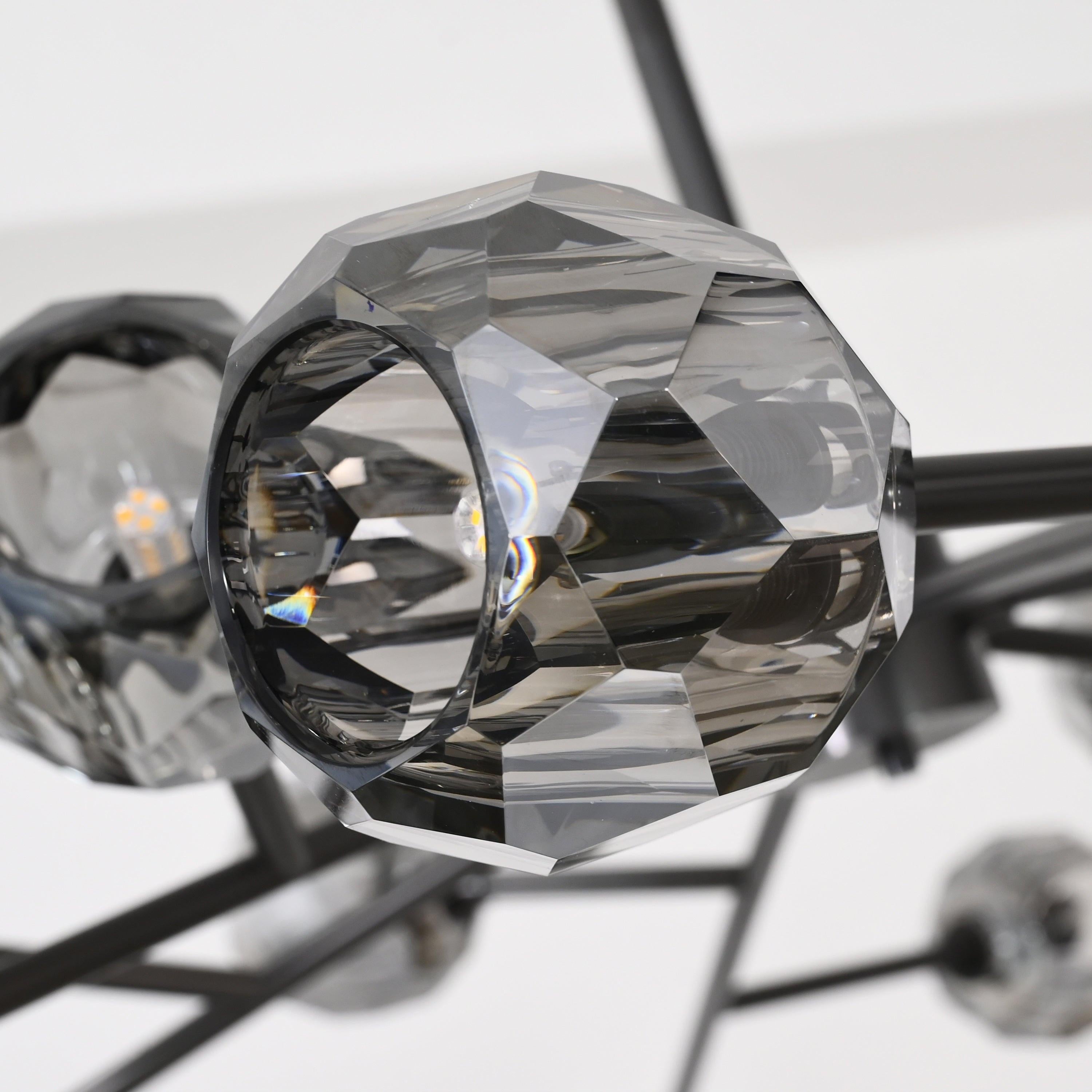 72 Inch Smoked Crystal Sputnik Sphere Chandelier – Boule