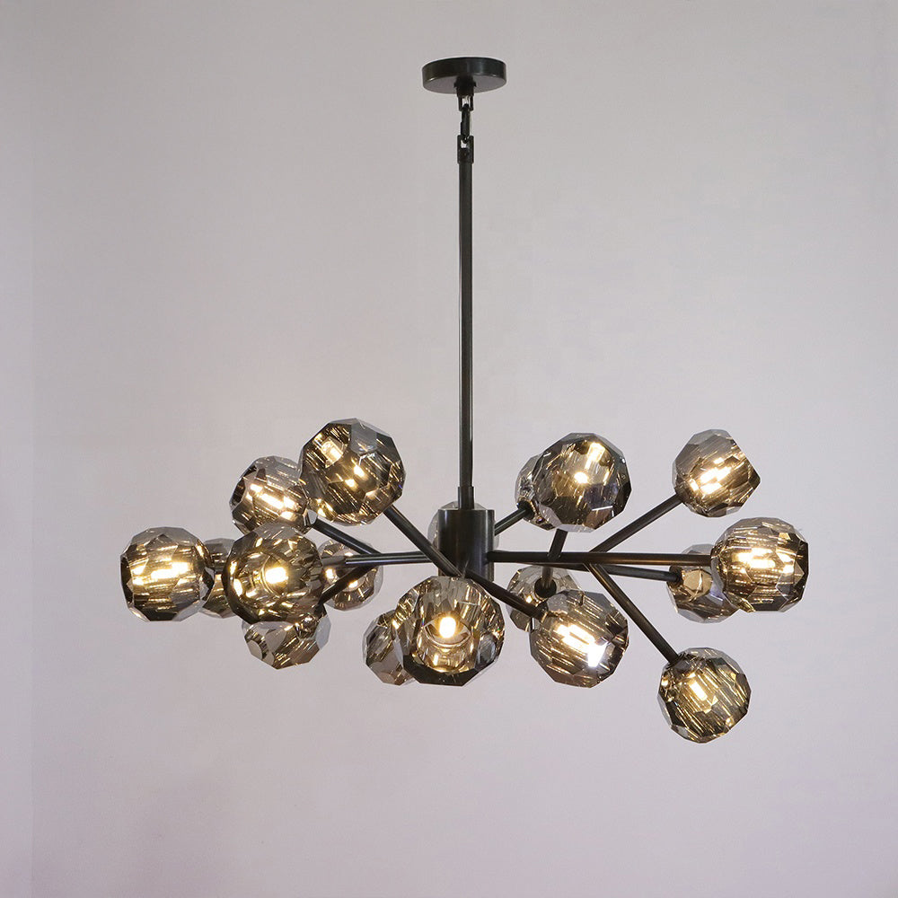 36 Inch Smoked Crystal Sputnik Sphere Chandelier – Boule