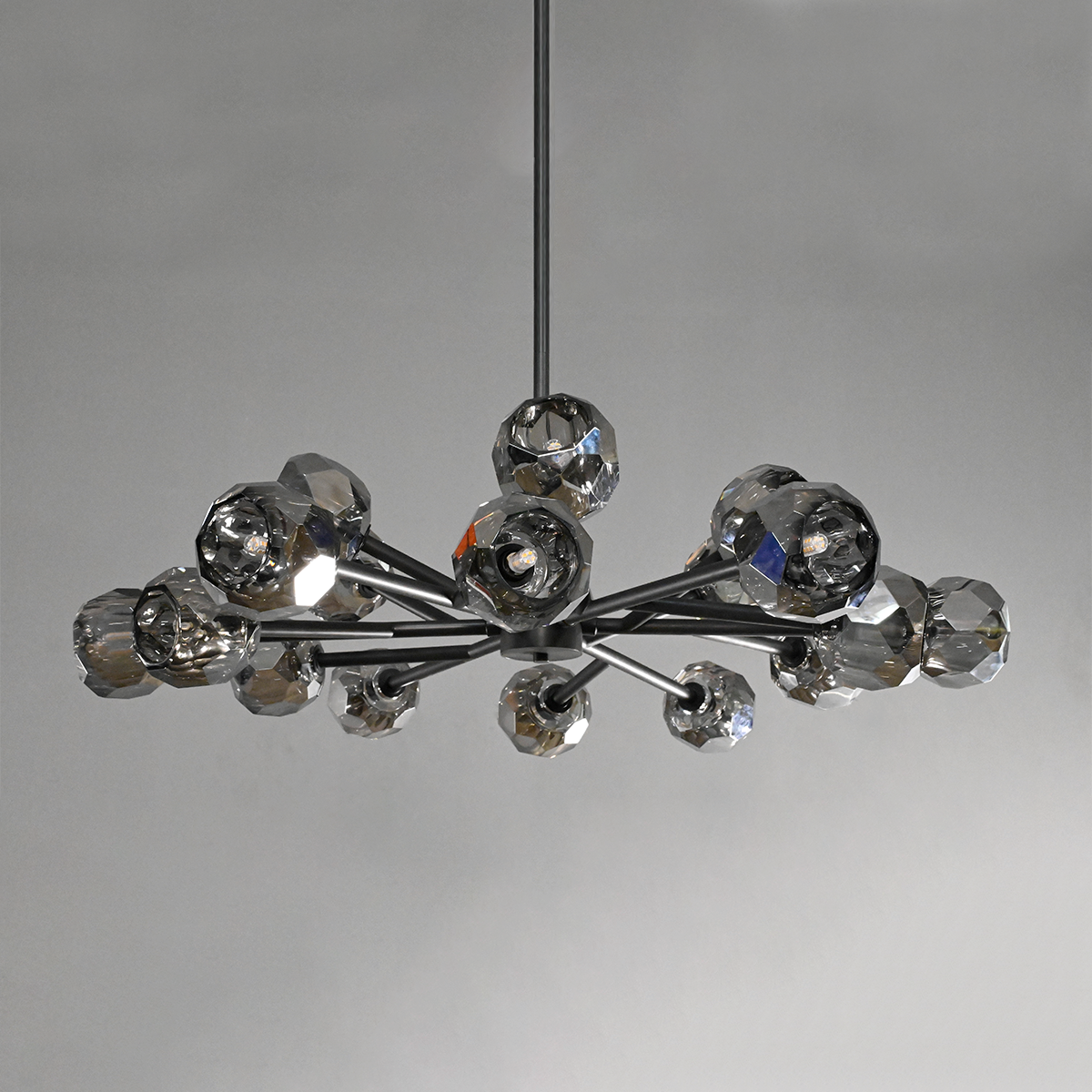 36 Inch Smoked Crystal Sputnik Sphere Chandelier – Boule