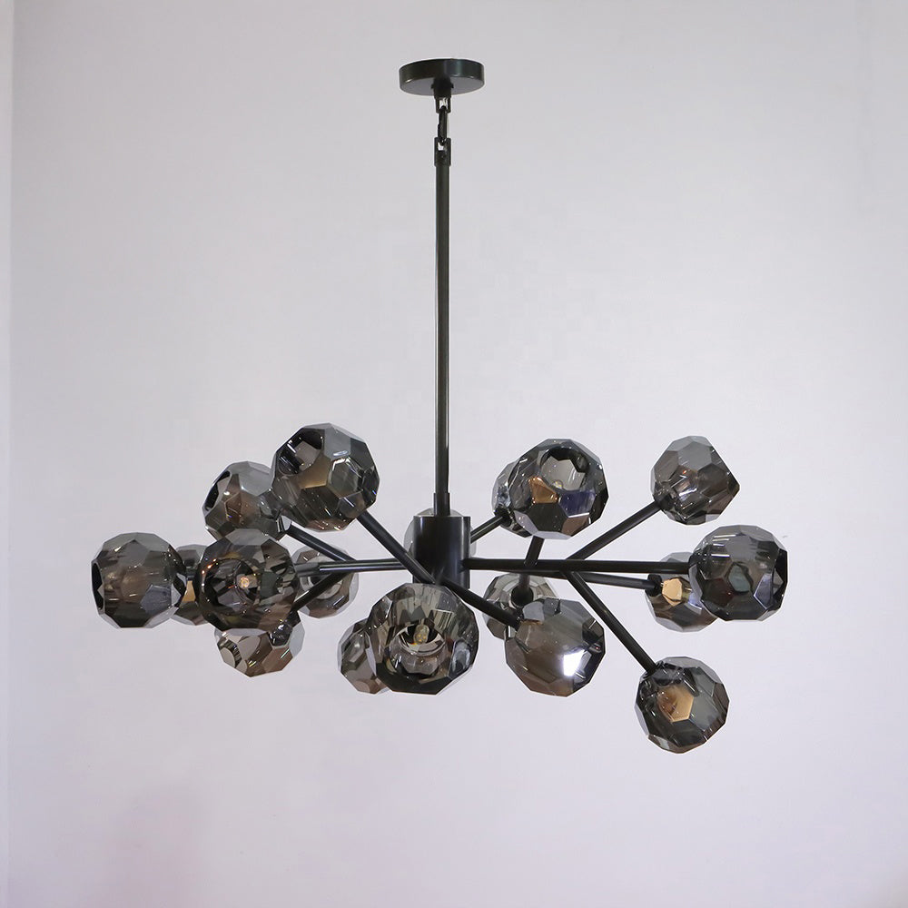 36 Inch Smoked Crystal Sputnik Sphere Chandelier – Boule