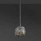 5 Inch Globe Smoked Crystal Rod Pendant Light – Boule