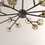 72 Inch Smoked Crystal Arm Oval Chandelier – Boule