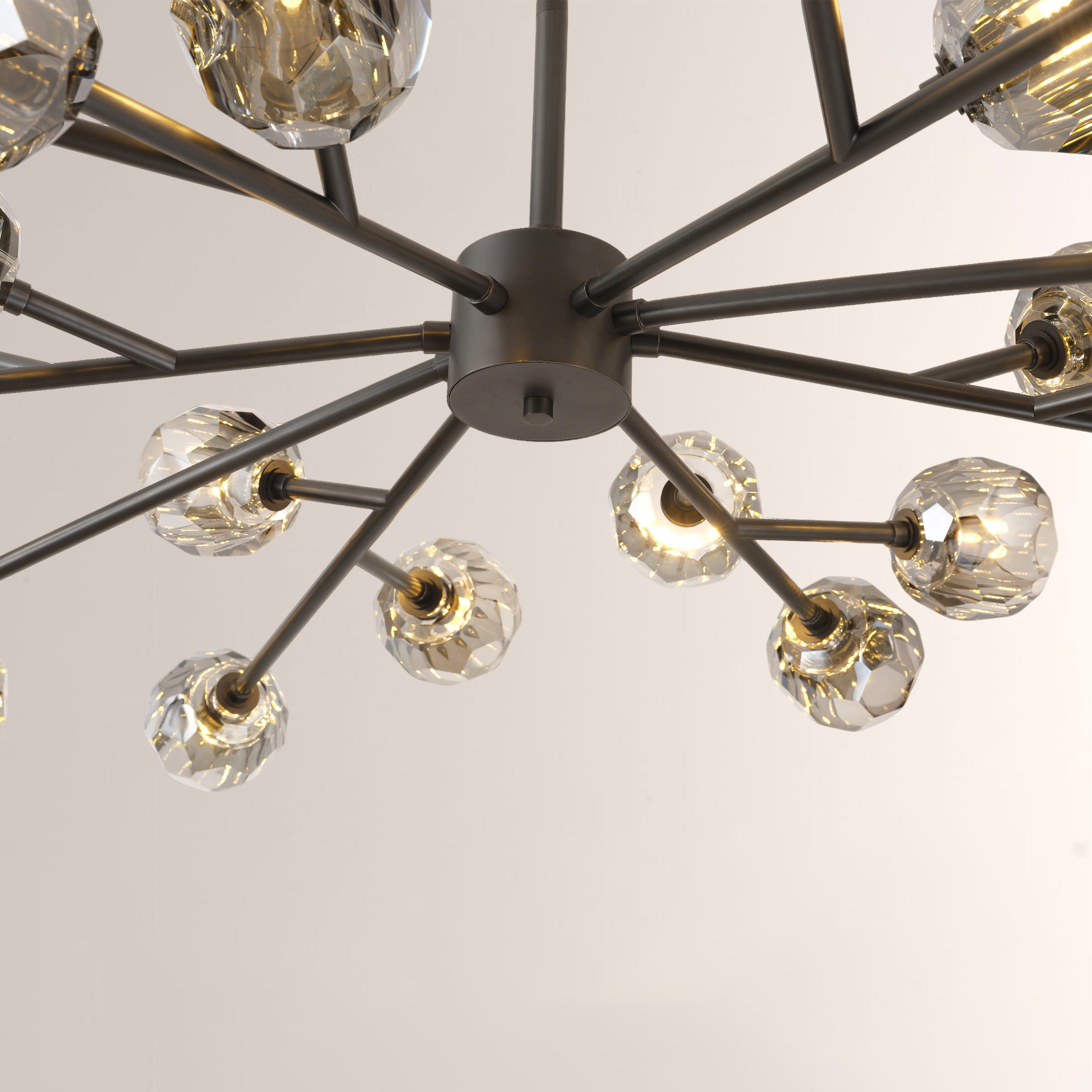 72 Inch Smoked Crystal Arm Oval Chandelier – Boule