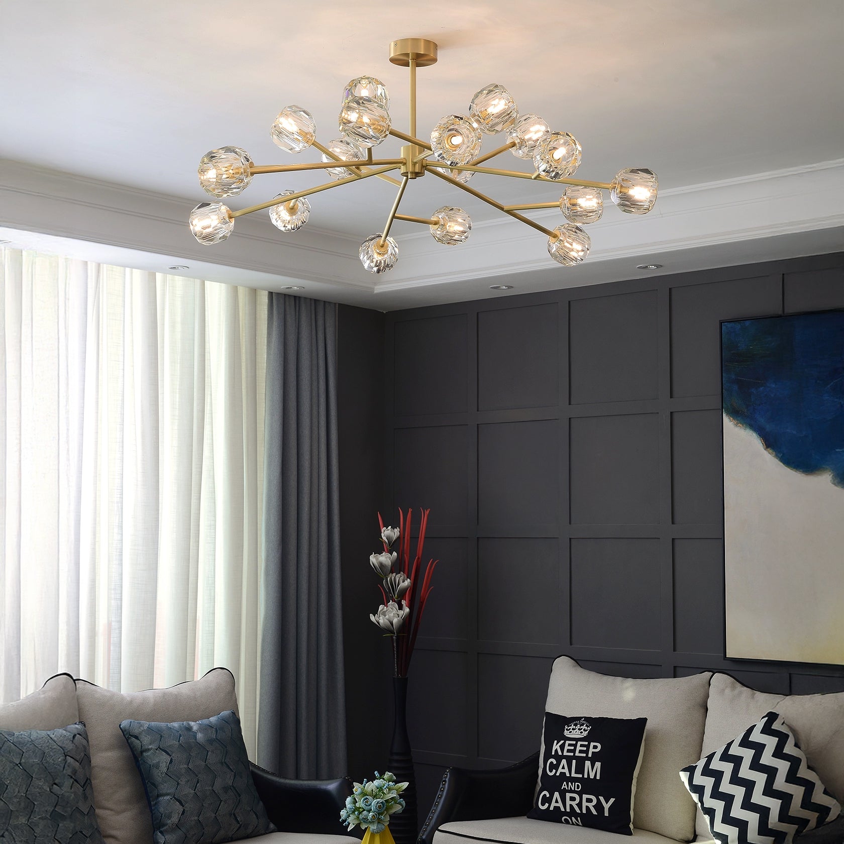 48 Inch Crystal Sputnik Sphere Chandelier – Boule