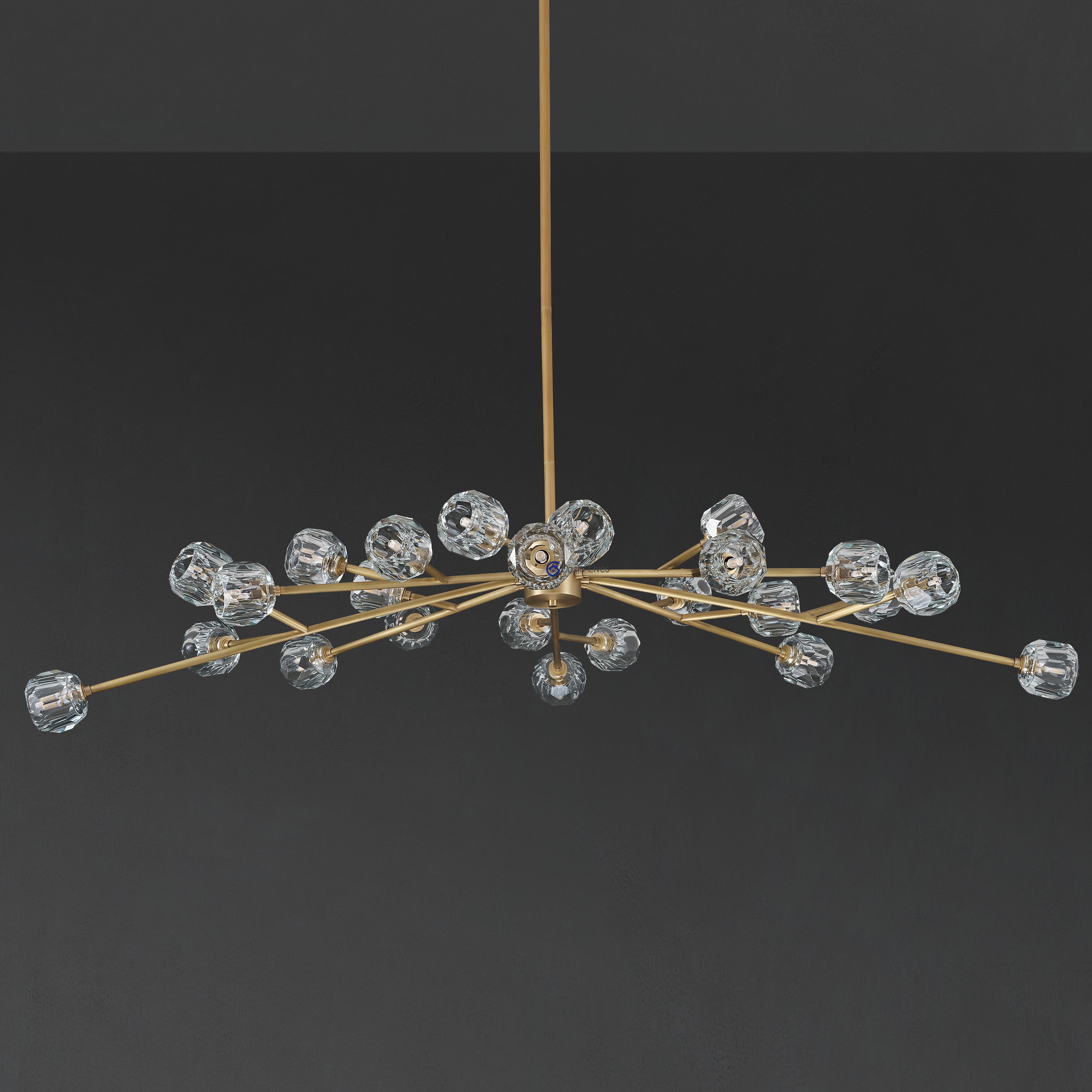 72 Inch Crystal Arm Oval Chandelier – Boule