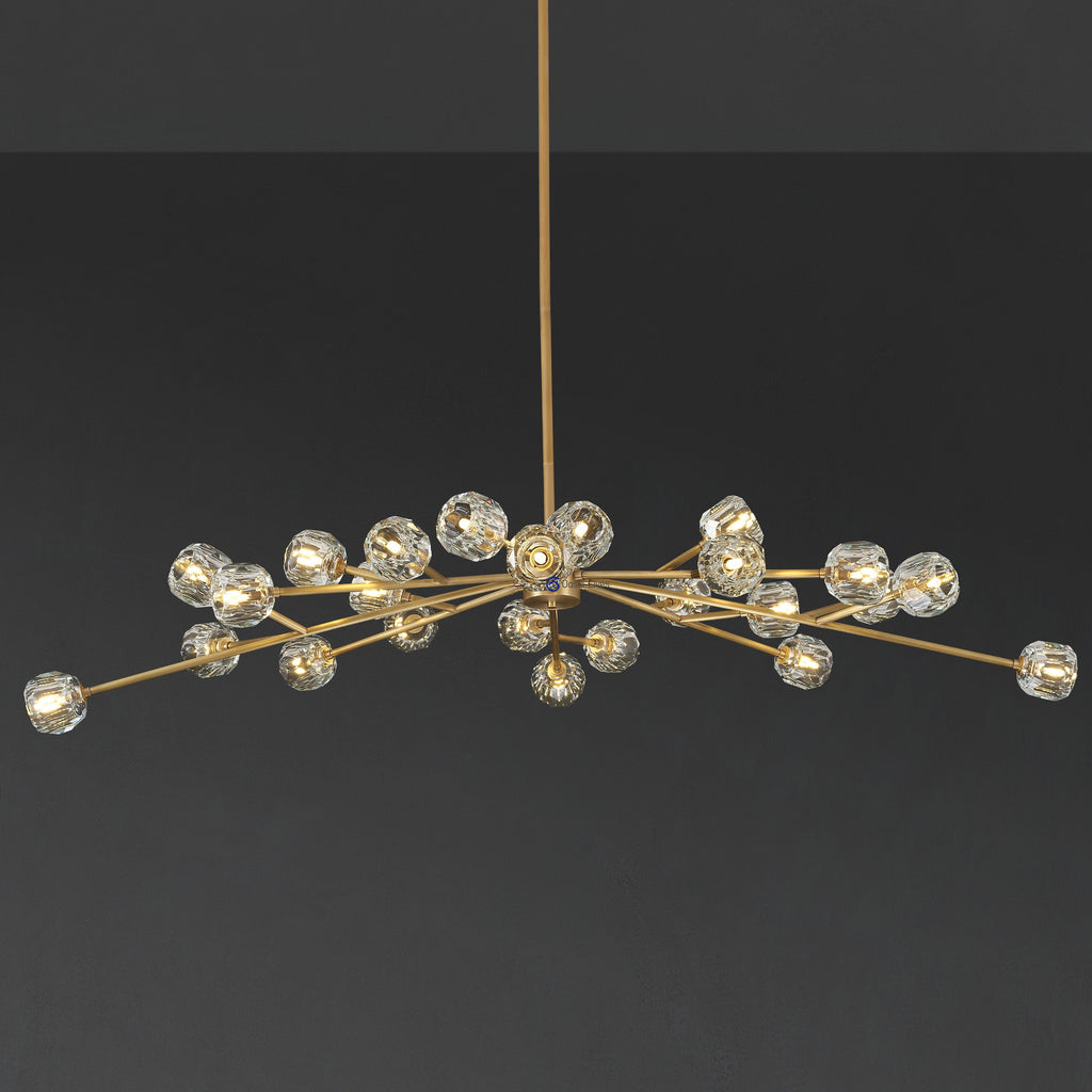 72 Inch Crystal Arm Oval Chandelier – Boule