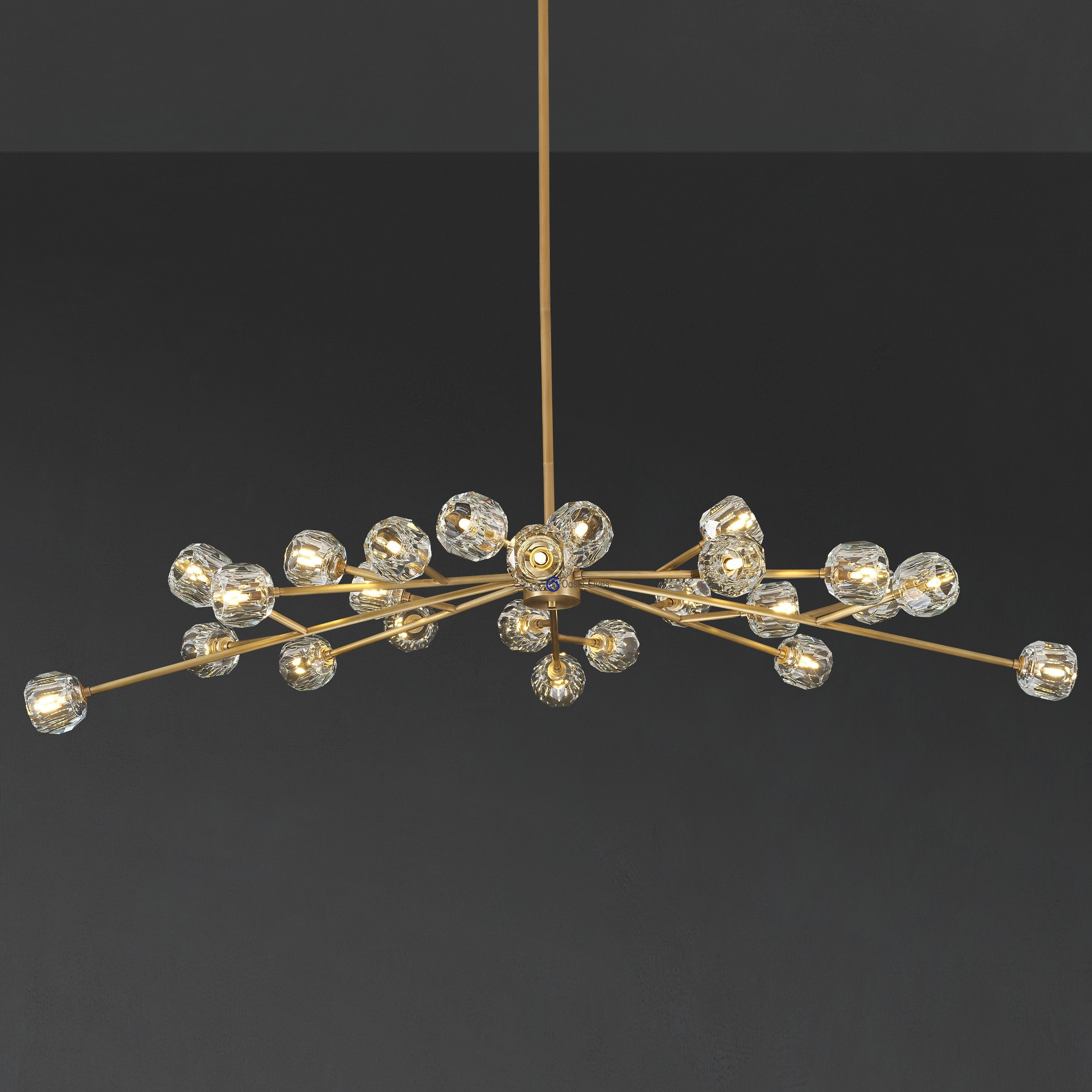 72 Inch Crystal Arm Oval Chandelier – Boule