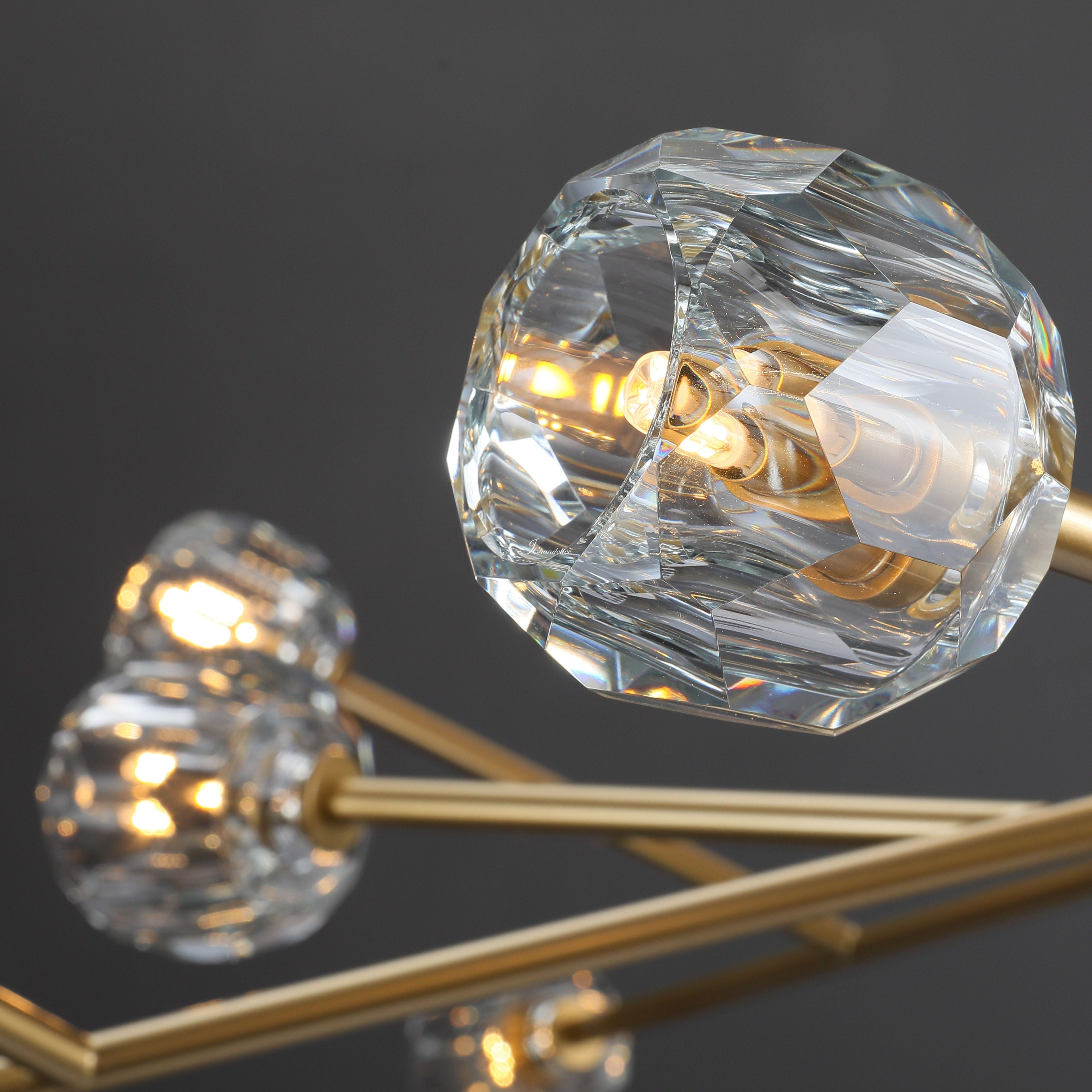 72 Inch Crystal Arm Oval Chandelier – Boule