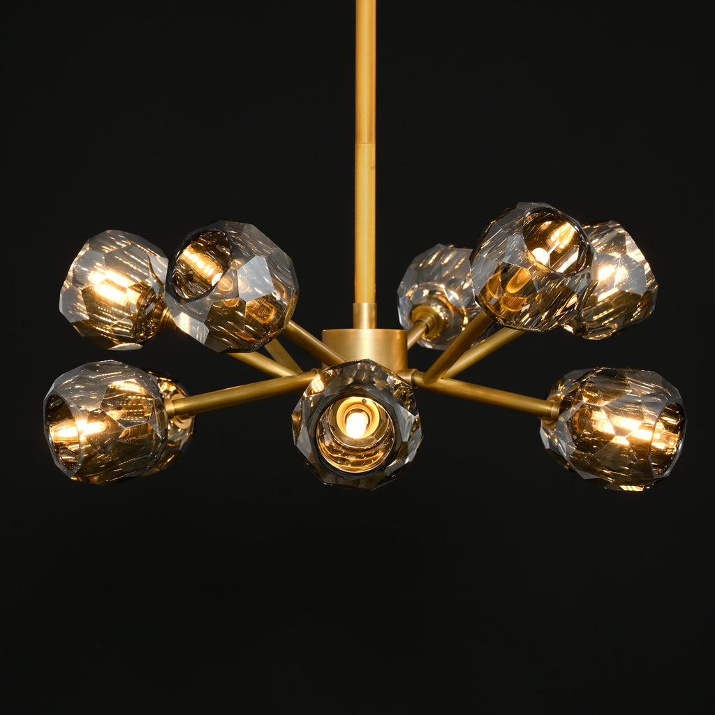 24 Inch Smoked Crystal Sputnik Sphere Chandelier – Boule