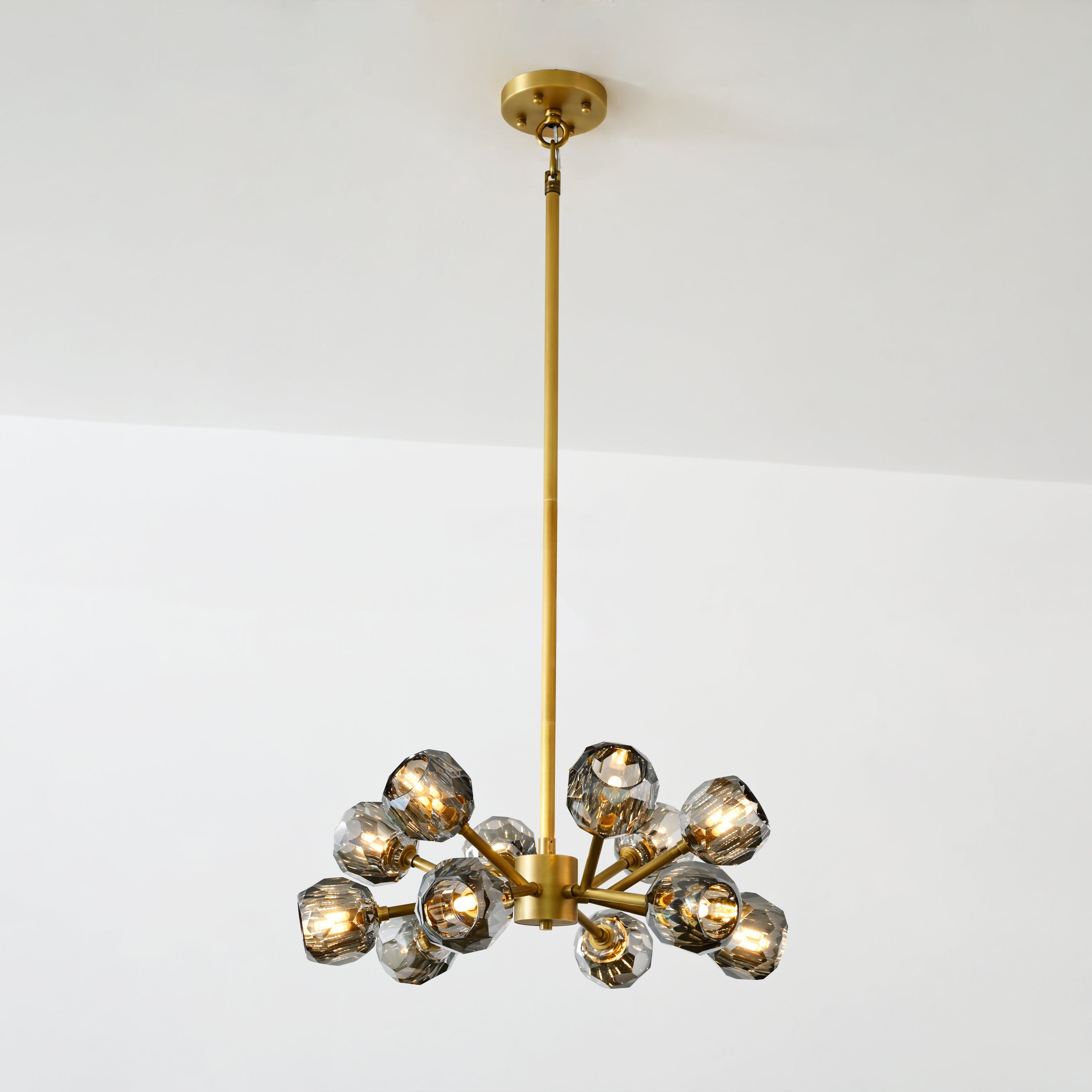 24 Inch Smoked Crystal Sputnik Sphere Chandelier – Boule