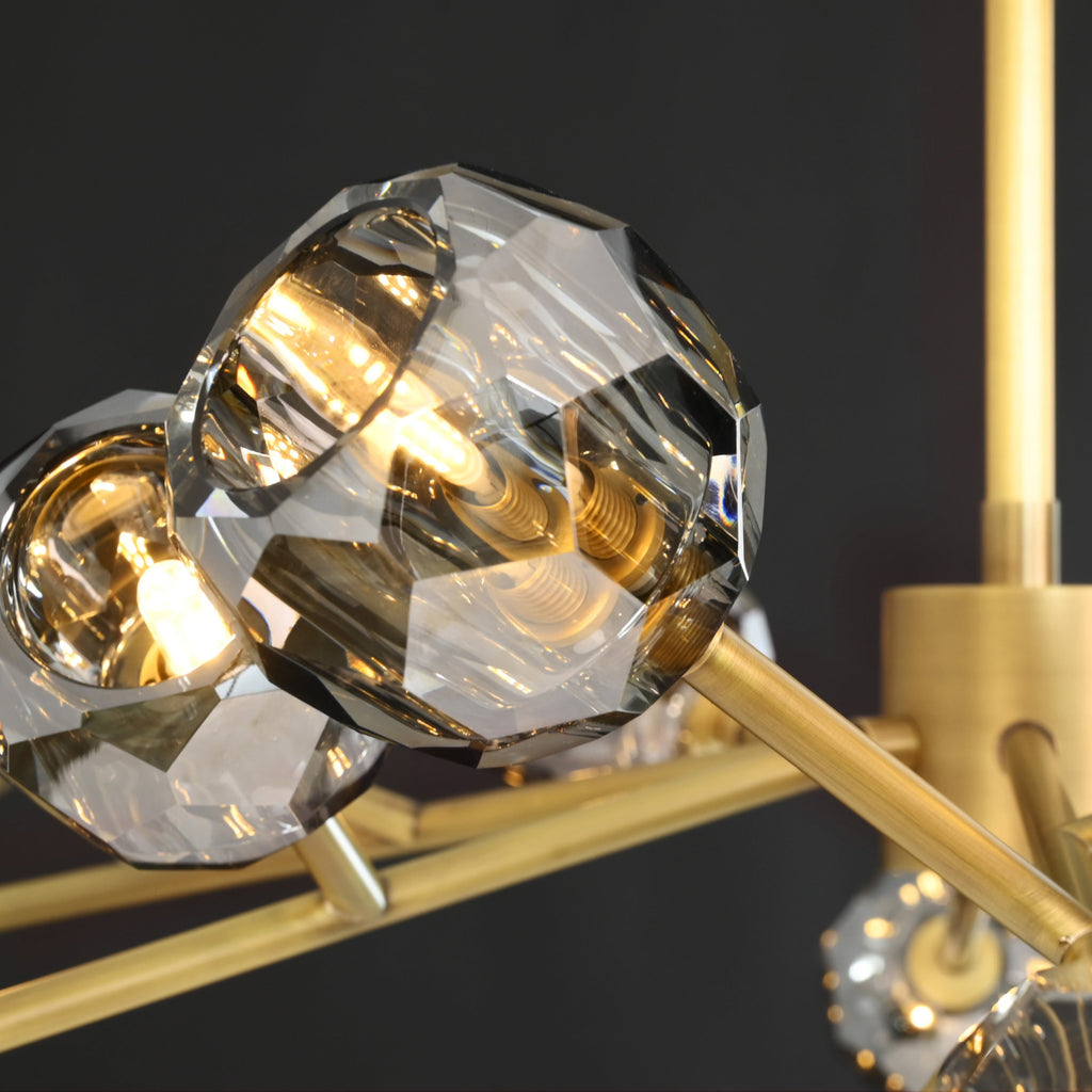 48 Inch Smoked Crystal Sputnik Sphere Chandelier – Boule