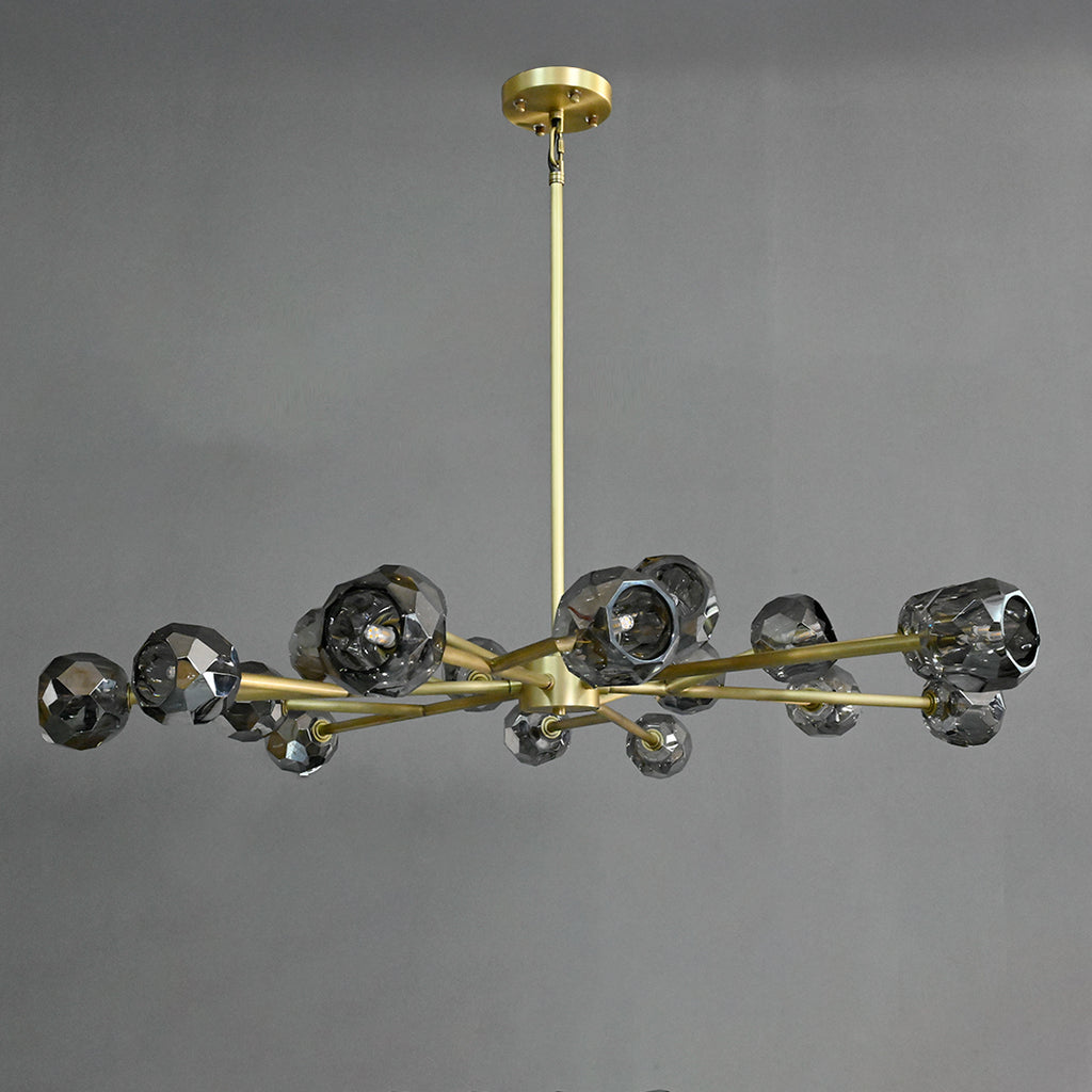 48 Inch Smoked Crystal Sputnik Sphere Chandelier – Boule