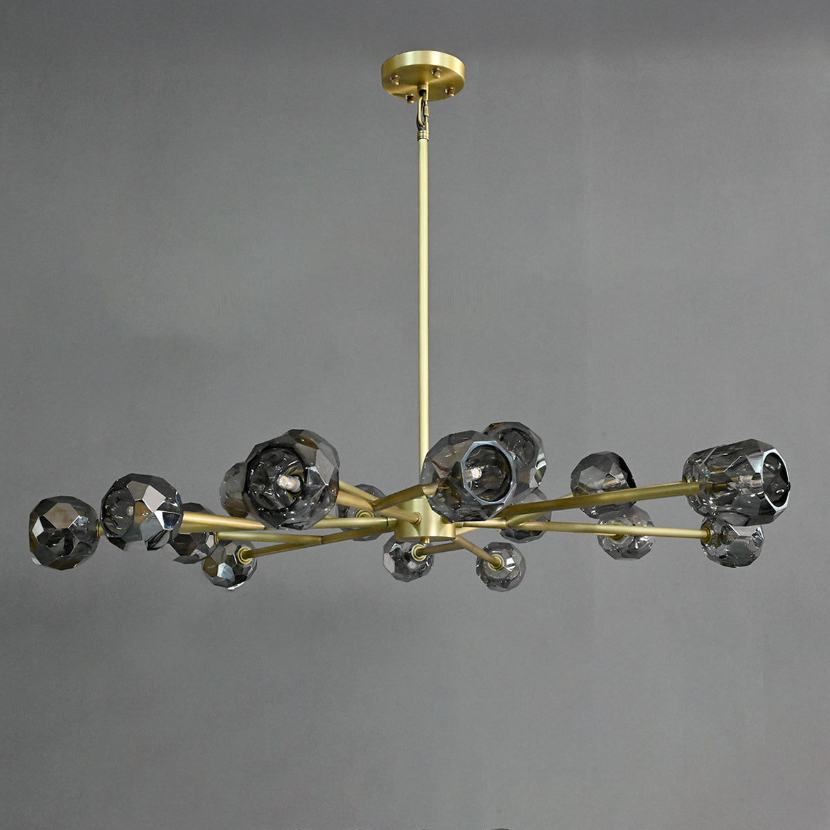 48 Inch Smoked Crystal Sputnik Sphere Chandelier – Boule